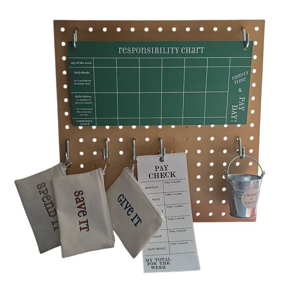 Kids Peg Board Responsibility Chart